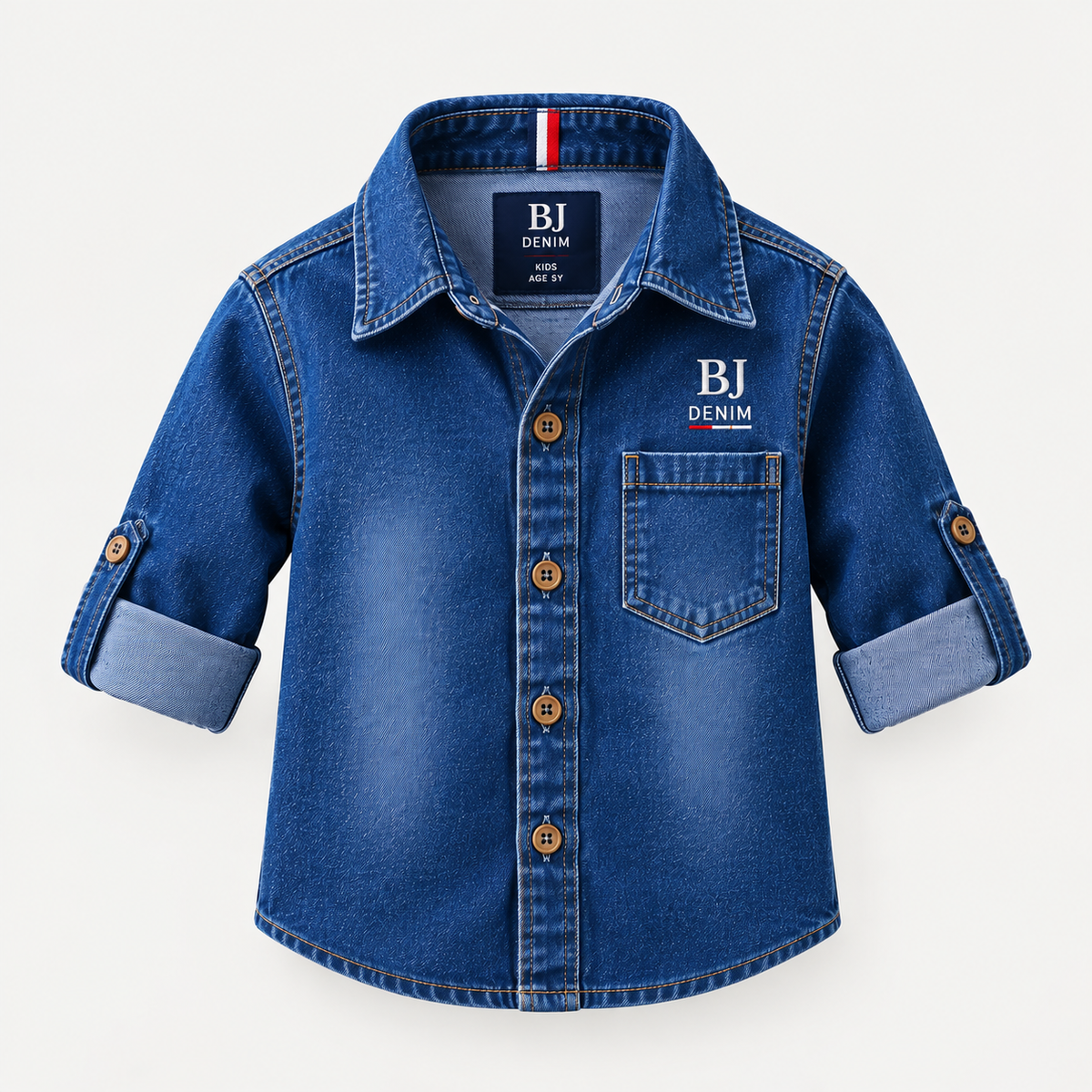 BJ Denim Classic Blue Kids Denim Shirt